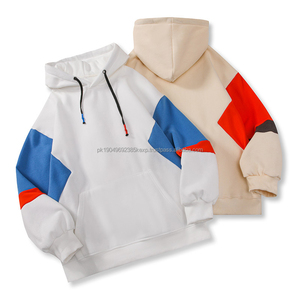 Primavera suelta de gran tamaño de talla grande sudadera nuevos deportes Casual cuello redondo en blanco hombres pulóver Vintage Sudadera con capucha - Product Image 1
