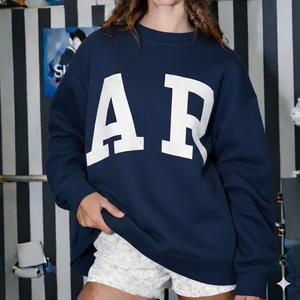 Women Casual Oversized Mockneck Sweatshirt <b>Winter</b> <b>Top</b> Relaxed Fit Soft Touch Street Fashion For Daily Comfort - Product Image 3