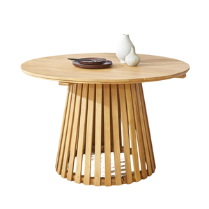 Minimalist Round Wood <b>Coffee</b> <b>Table</b> <b>Scandinavian</b> Design Handmade Living Room Furniture Natural Finish - Product Image 2