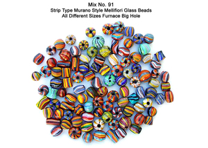 Precioso aspecto nuevo estilo Murano horno gran agujero cuentas de vidrio Millefiori mezcla cuentas de vidrio para la fabricación de joyas a precio al por mayor - Product Image 3
