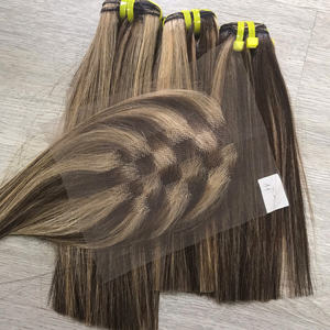 Precio barato Combo de cabello humano sin procesar SDD hueso recto Paquete de cierre crudo vietnamita virgen cabello cutícula alineada Color de Piano - Product Image 4