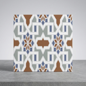 Moroccan Style 400x400 Antique Flower Feature Ceramic Decorative Floor Tiles 40x40cm - Product Image 5