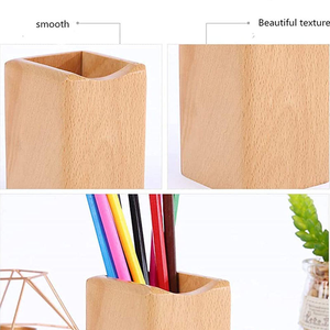 ที่ใส่ปากกาและดินสอแบบตั้งโต๊ะไม้ ดีไซน์มินิมอลน่ารักสวยงาม งานฝีมือธรรมชาติ - Product Image 6