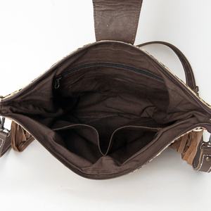 Sac bandoulière en cuir suédé de vache style western, sac à main sculpté à la main avec franges, style cowgirl - Product Image 4