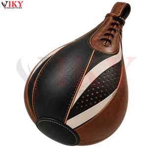  Vintage Brown and Black Color Genuine Leather Wholesale  Rate Premium Quality High <b>Rebound</b> New Trendy Boxing Training Balls - Product Image 5