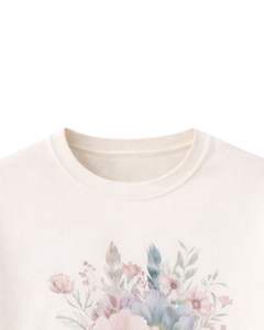 Manufacturer Custom Beige Women Floral Graphic T Shirt Soft Cotton Crew Neck Short Sleeve Casual Summer <b>Top</b> Vintage Boho Style - Product Image 5