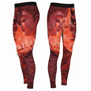 Leggings de compression confortables à faible MOQ, imprimés sur mesure, très extensibles, pour le yoga, la gym, la course et le sport - Product Image 2