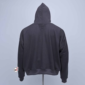 เสื้อฮู้ดผู้ชายสีดำ ผ้าเฟรนช์เทอร์รี่ 100% คอตตอน ทรงปกติ สวมใส่สบาย มีกระเป๋า ดีไซน์สำหรับฤดูใบไม้ร่วง จากผู้ผลิต MRI - Product Image 2