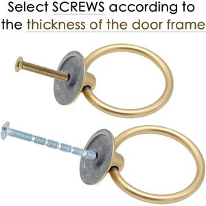 12pcs Matte <b>Gold</b> Zinc Alloy Ring <b>Cabinet</b> Drawer Pulls Single Hole Furniture Handles & <b>Knobs</b> Hardware - Product Image 2