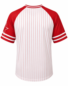 เสื้อเบสบอลแบบซับลิเมชั่นสั่งทำพิเศษ ระบายอากาศได้ดี แห้งเร็ว ลายเส้น แนวสปอร์ต ชุดทีมกีฬา เสื้อยืดแขนสั้น - Product Image 3