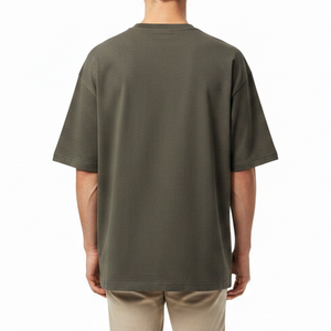 Camiseta Extra Grande OEM para Hombre, Camisetas de Algodón Orgánico para Hombre, Camiseta de Manga Corta, Camiseta Informal Holgada de Verano para Hombre - Product Image 3