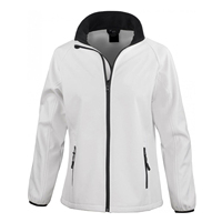 Veste unisexe blanche en polyamide, imperméable, à capuche, épaisse, coupe-vent, fermeture éclair quart de tour, coupe régulière, pour l'hiver et les activités de plein air