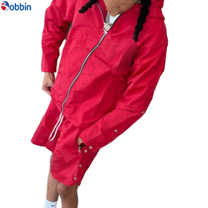 Comfortable Custom Design Style Windbreaker Tracksuits Button Short Sets Unisex Summer Windbreaker 2 Piece Set for Men - Product Image 2