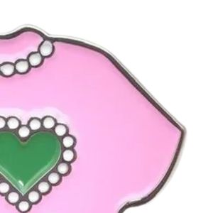 Broche de solapa esmaltado rosa y verde con diseño de chica bonita, insignia decorativa de moda para mujer, inspirado en hermandades, para camiseta, bufanda y sombrero - Product Image 5