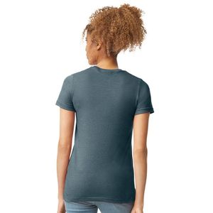Camiseta Personalizada de Manga Corta para Mujer, Cuello Redondo, Mezcla de Algodón CVC, Suave, Cómoda, Transpirable y Ligera - Product Image 2