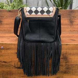 2025กระเป๋าสะพายพาดลำตัวหนังแท้ใหม่งานทำมือสำหรับผู้หญิงพร้อมกระเป๋าสะพายลายตารางหมากรุกแบบตะวันตกขอบสีดำกระเป๋าเงินออกแบบได้ตามต้องการ - Product Image 5