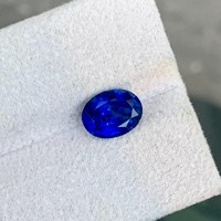 Zafiro Azul Natural, Corte Ovalado, Piedra Preciosa Suelta, Certificada por Terceros, Tamaño Libre para Joyería