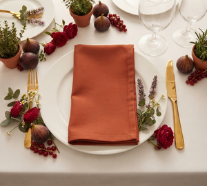 Servilleta de Mesa Cuadrada Elegante Hecha a Mano 100% Lino de Color Sólido 60x60cm con Borde Planchado para Decoración de Mesa de Boda - Product Image 3