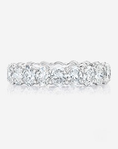 Prong Set 4mm Full Eternity <b>Rings</b> Custom 925 Sterling <b>Silver</b> Oval Cut Lab Grown Diamond Wedding <b>Stacking</b> Nesting Band Wholesale - Product Image 5