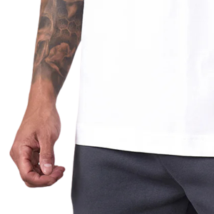 Mens <b>White</b> Sleeveless Athletic <b>Tank</b> <b>Top</b> Gym Workout Shirt Fitness Training Sportswear Apparel - Product Image 5