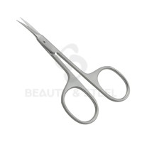 Ciseaux à cuticules ultra-fins professionnels avec pointes courbées ultra-affûtées et corps en acier inoxydable pour les soins des ongles en salon