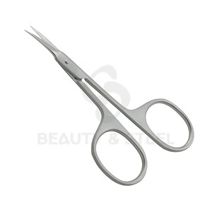 Ciseaux à cuticules professionnels ultra-fins avec pointes courbées ultra-affûtées et corps en acier inoxydable pour des soins de précision - Product Image 4