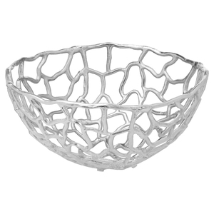 Cuenco decorativo de coral dorado hecho a mano, moderno, de aluminio fundido, con diseño calado, para decoración de hogar de lujo y centros de mesa para bodas. - Product Image 2