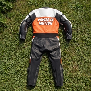 Combinaison de course moto en cuir véritable, cuir de vachette, équipement professionnel pour moto, combinaison une pièce - Product Image 4