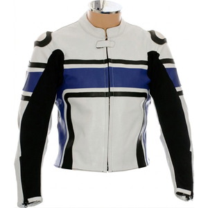 Good Quality Motorbike Clothing Regular Fitted Zipper Closure <b>Racer</b> Apparel Moto GP Style Men's Leather <b>Jacket</b> Male - Product Image 1