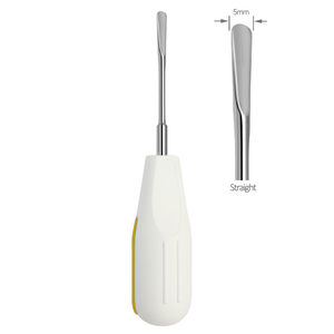 Luxating Elevator Straight 5mm <b>Silicone</b> Handle Dental Extraction Instrument Stainless Steel Root Elevator Atraumatic <b>Tool</b> - Product Image 1