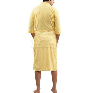 Peignoir en polaire pour homme style hôtel, 100% coton, manches longues avec ceinture, pour la maison, le spa, la station balnéaire, la douche, la piscine et la chambre d'hôtes - Product Image 2