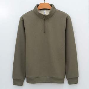 <b>Men's</b> Zip-Up Polar <b>Fleece</b> Pullover Sweatshirt-Custom Logo Thick Warm Stand Collar Long Sleeve Casual Outdoor Hiking <b>Top</b> - Product Image 4