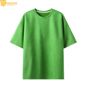 Camiseta de Gamuza Extra Grande Personalizada para Hombre, Algodón Grueso, Hombros Caídos, Estilo Urbano, Alta Calidad, Hip Hop, Corte Holgado - Product Image 4