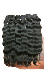 Extensions de cheveux naturels indiens bruts, couleur naturelle, lisses, non traités, cuticules alignées, cheveux Remy, doux et soyeux - Product Image 3