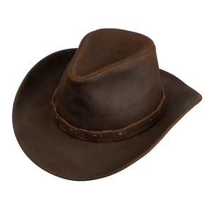 Cinta para sombrero estilo casual vaquero occidental para exteriores, de 1.25x21 pulgadas, con cuentas de semilla, nudos de cuero y cuentas de metal/plástico, unisex para adultos - Product Image 1