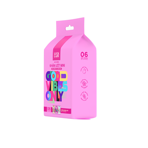 6 Mini Toallitas Húmedas Premium Luck Lady, Antibacterianas, Extra Suaves, Sin Fragancia, 15x20cm, Vietnam, Nuevas - Product Image 1