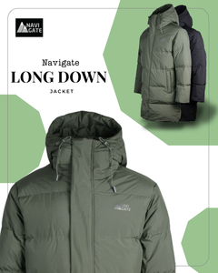 Veste d'hiver décontractée longue à capuche respirante et enduite - Product Image 1