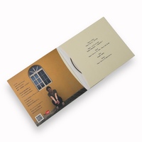 Pencetakan Buku Saku 4 Panel Kertas Kemasan Dompet CD dengan 2 Kantong