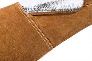 Gants de soudage en cuir de mouton pour hommes, approvisionnement en gros, gants de sécurité industriels robustes, gants mécaniques pour soudage TIG, texture lisse, résistants à la chaleur - Product Image 6