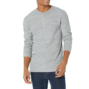 Commande en gros de t-shirts Henley personnalisés pour hommes, service OEM de marque privée, t-shirts Henley à manches longues pour femmes - Product Image 3