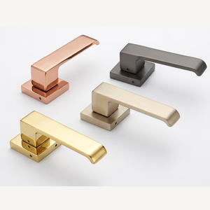 Luxury Brass Mortise Door <b>Handle</b> Set | Designer Lever <b>Handles</b> in Antique, Black, Graphite & Gold Finish for Interior Doors - Product Image 1