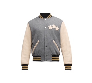 Veste universitaire en laine personnalisée en usine manteau d'hiver manches en cuir pour hommes patchs en chenille veste universitaire Letterman - Product Image 1