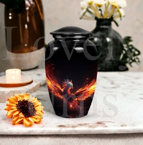 Urna Funeraria Personalizada Blue Phoenix, Urna Conmemorativa de Cremación a Medida, Urna Decorativa para Cenizas Humanas, Recuerdo Conmemorativo - Product Image 3