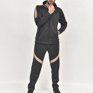 Conjuntos Deportivos Personalizados de Alta Calidad para Hombre, Ropa Deportiva Ajustada, Chaqueta de Manga Larga de Poliéster para Correr y Gimnasio, Pantalones Deportivos Lisos - Product Image 4