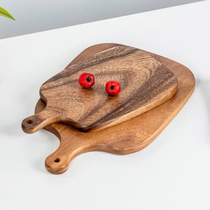 Planche à découper unique en bambou, forme rectangulaire avec poignée, finition bois naturel, bloc de découpe de cuisine, ensemble en une seule pièce - Product Image 5