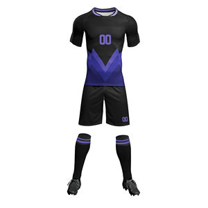 Maillots et hauts de football pour hommes de haute qualité à séchage rapide, kits d'équipe sportive pour jeunes, uniformes de football personnalisables avec nom et taille, respirants - Product Image 1