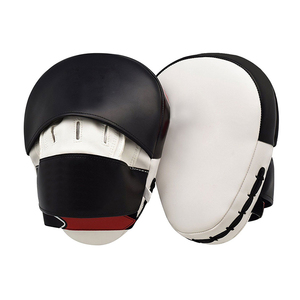 Guantes de Boxeo de Cuero con Correa para la Muñeca, Guantes de Entrenamiento de Artes Marciales para Adultos, Negro, Blanco, Rojo - Product Image 1