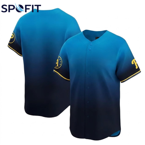 Camiseta de Béisbol con Botones 2026, Unisex, Manga Corta, Tejido de Secado Rápido para Entrenamiento y Competición, Venta al Por Mayor - Product Image 1