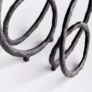 Escultura Circular Hecha a Mano, Decoración de Mesa Geométrica Abstracta, Figura de Arte Minimalista para Sala de Estar - Product Image 3