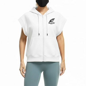 Vente en gros de sweats à capuche sans manches personnalisés de haute qualité pour hommes, motif imprimé multicolore, taille XS, basiques, coton mélangé - Product Image 4